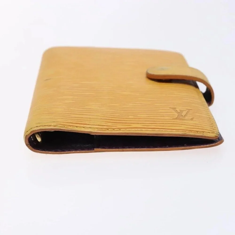 LOUIS VUITTON Epi Agenda PM Day Planner Cover Yellow R20059 LV Auth 139610